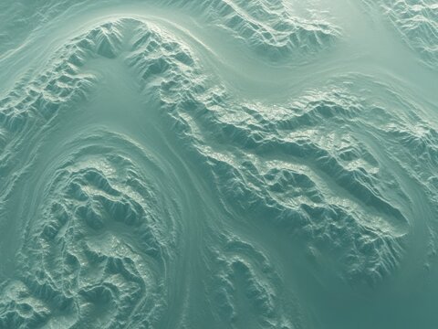 Aerial view of snow-covered mountain range - Powered by Adobe