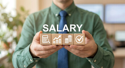 Salary payroll system, online income calculate and automatic payment, employee wages concept. Salary Increase, Insurance Cost new system