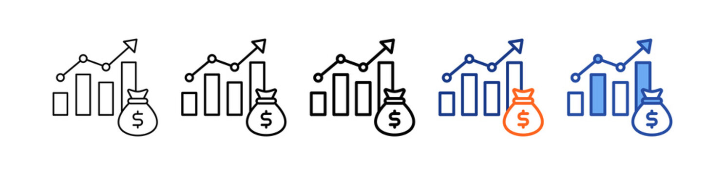 Revenue Recognition Different Set Vector Icon