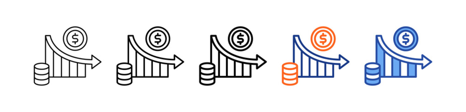 Depreciation Different Set Vector Icon