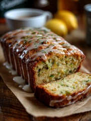 Homemade apple pie with bread and cheese on a plate
