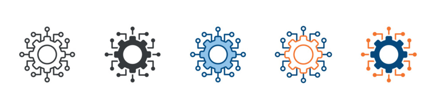 Technology Icon Set Multiple Style Collection 