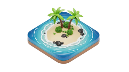 Miniature Tropical Island Diorama