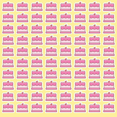 seamless pattern with cake