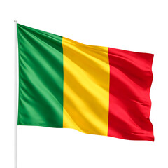 Fototapeta premium Mali National Flag Waving on Flagpole