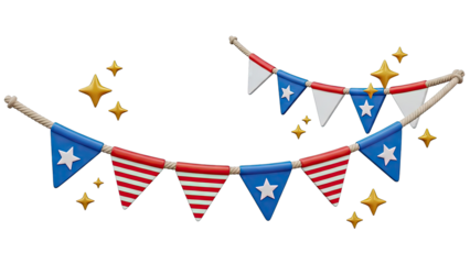 Patriotic Bunting with Stars