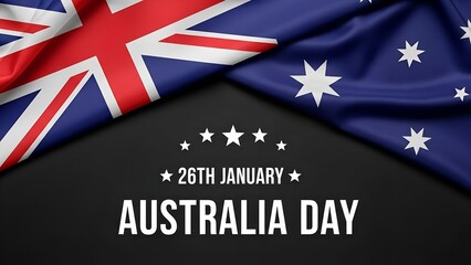 Happy Australia Day 26 January celebration of national pride and unity with the Australian flag
