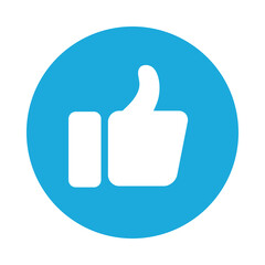 Facebook like button icon isolated on transparent background
