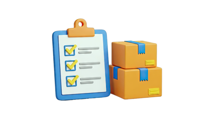 Checklist and Delivery Boxes Icon
