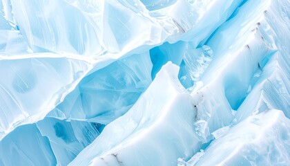 an aerial view of icebergs with varying shades of blue