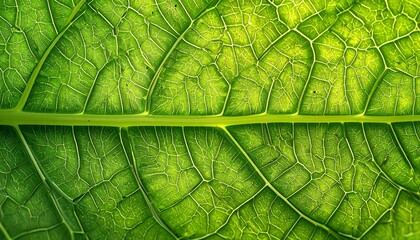 close-up of a green leaf with intricate cracks