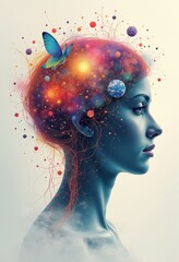 Intriguing Psychology Book Cover Featuring Captivating Brain Imagery and Engaging Visual Elements