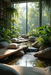 Tranquil Space for Mindful Hypnosis and Inner Journey Visualization Techniques