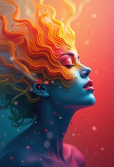 Transcendent Joy Expressed Through Bold Colors Dynamic Forms Artistic Encounter