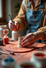 Vibrant Hobbies Crafting Colorful Pieces Innovative Artsy Workshop Experience Self-Discovery through Creation