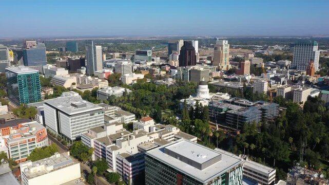 Aerial View of Saskatoon, Saskatchewan during Summer