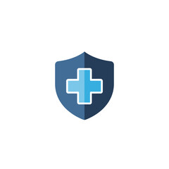 Obraz premium Blue Shield with Medical Cross Symbol.