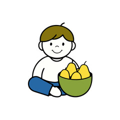 boy eating a sandwich