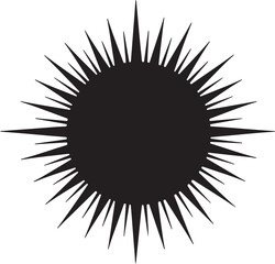 Black sunburst shape