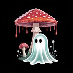 red and white mushrooms