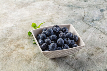 Sweet juicy ripe blueberry heap