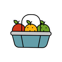basket with fruits