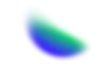 Abstract shape element gradient blue green glowing with transparent grainy texture