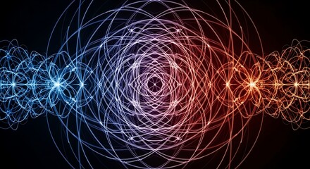 Vibrant multicolored abstract light wave pattern.