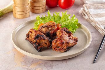 Hot Grilled chicken thigh barbecues