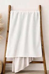 Mockup of a blank on a wooden rack