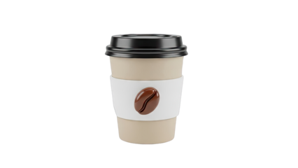 Coffee Cup with Coffee Bean Icon