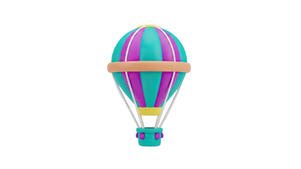 Colorful 3D Hot Air Balloon