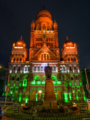 Chhatrapati Shivaji Maharaj Terminus on Independence Day, CSMT Mumbai