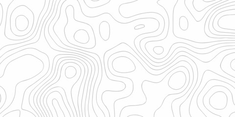 Topographic map patterns, topography line map. Contour map texture backdrop digital print texture terrain lines and strokes. Panorama view swirls black wave curve lines banner background design. © Alibuss
