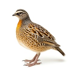 Close-up Illustration of a Small Brown Ground-Dwelling Bird with Streaked Plumage