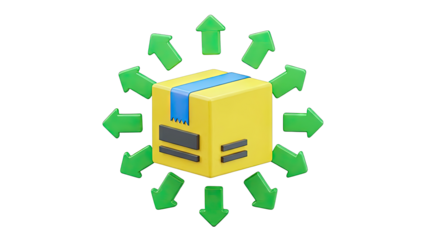 Delivery Box with Arrows