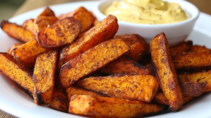 Sweet potato fries with dip