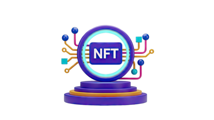 3D NFT Icon on Podium