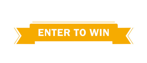 Vibrant enter to win graphic with yellow text on transparent background ideal for sweepstakes and contests