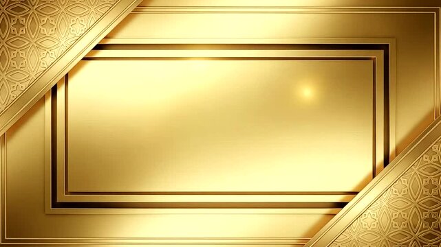 Elegant golden frame with intricate patterns and shine