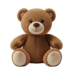 Obraz premium Cute brown teddy bear isolated on transparent background
