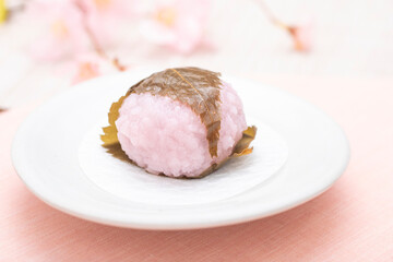 桜餅、道明寺粉、関西風桜餅、さくら、和菓子