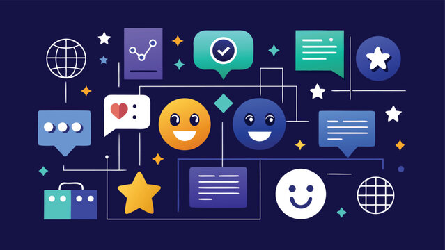 A set of review icons designed for WordPress, featuring stars, thumbs up, and checkmarks in various colors..eps