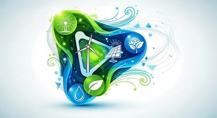 Eco friendly water sports recreation concept.