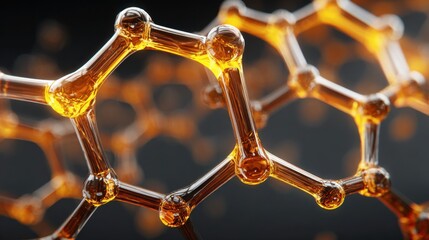 Abstract glowing molecular structure science background