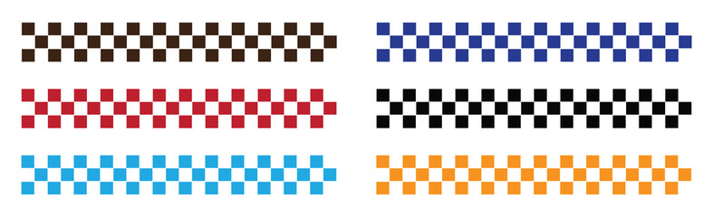 Race line square stipe Vector for games. Race flag icon design Stock Vector. Vibrant pixel patterns in various colors for design projects. 