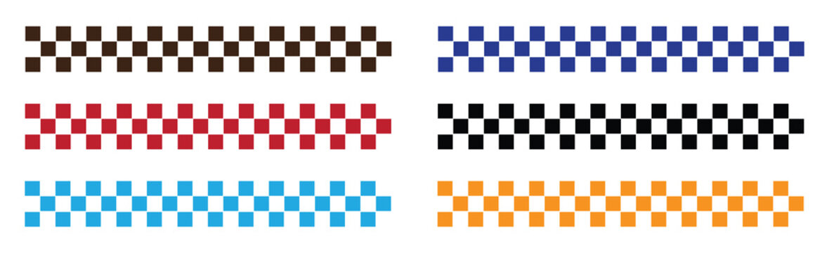 Race line square stipe Vector for games. Race flag icon design Stock Vector. Vibrant pixel patterns in various colors for design projects. 