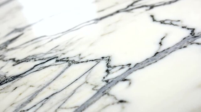 Elegant white marble surface with black veining patterns