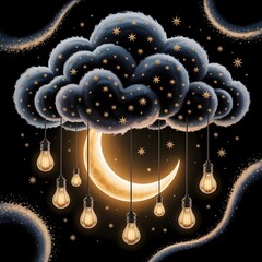 abstract background with moon