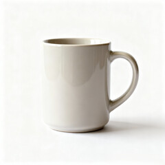Fototapeta premium White Ceramic Coffee Mug Isolated on White Background